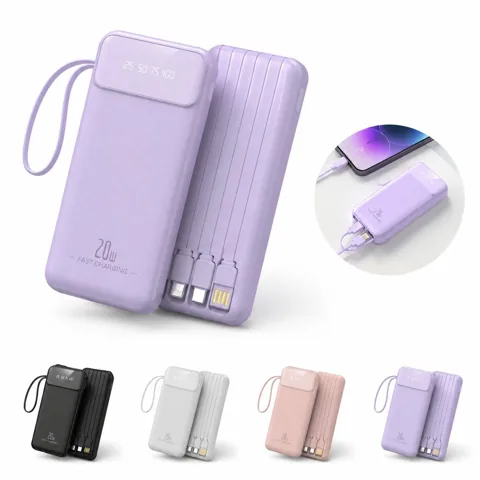 Portable Power Bank with Built-in Cable for Devices 2